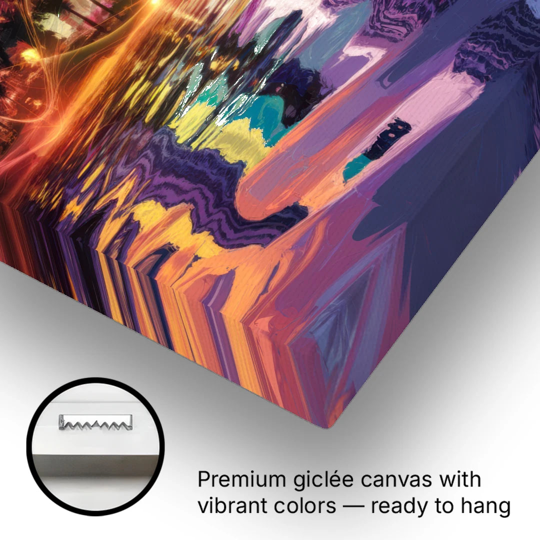 Orlando Vibrant Street Art - Canvas Wall Art - Gallery Wrap Corner