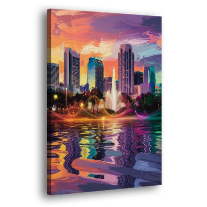 Orlando Vibrant Street Art Side - Canvas Wall Art