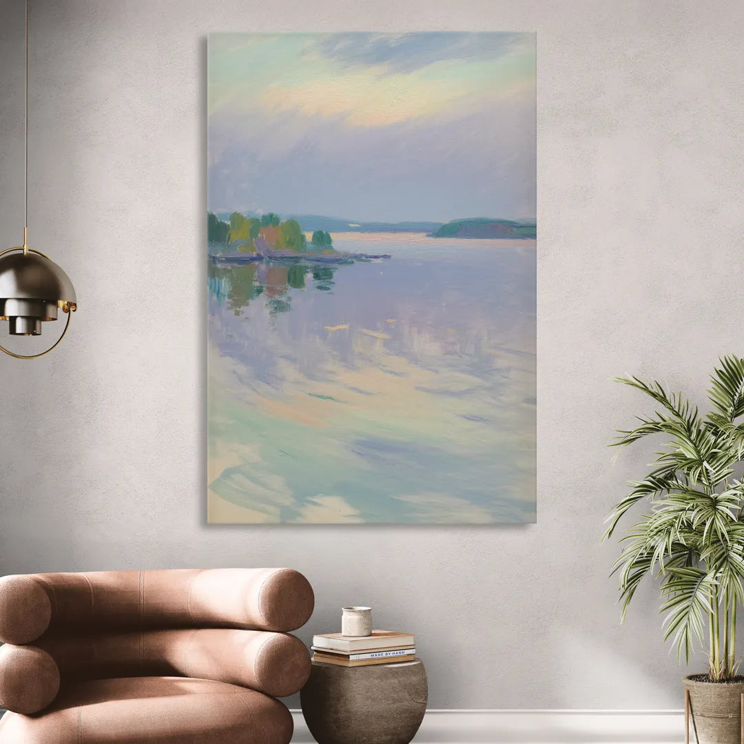 Oslo Fjord Serenity Sitting Room - Canvas Wall Art