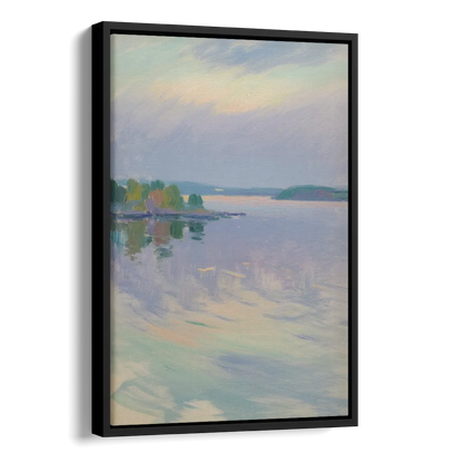 Oslo Fjord Serenity Side - Black Canvas Wall Art