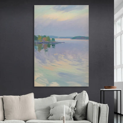 Oslo Fjord Serenity Living Room - Canvas Wall Art