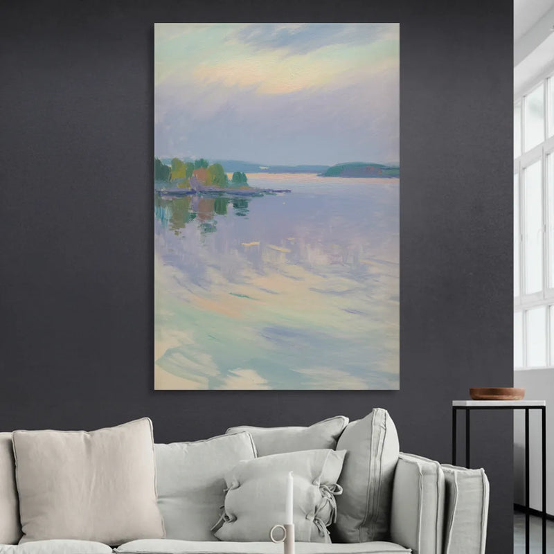 Oslo Fjord Serenity Living Room - Canvas Wall Art