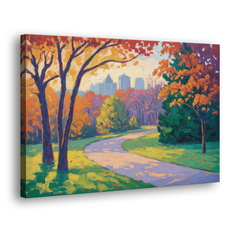 Ottawa Autumn Foliage - Canvas Wall Art - Side