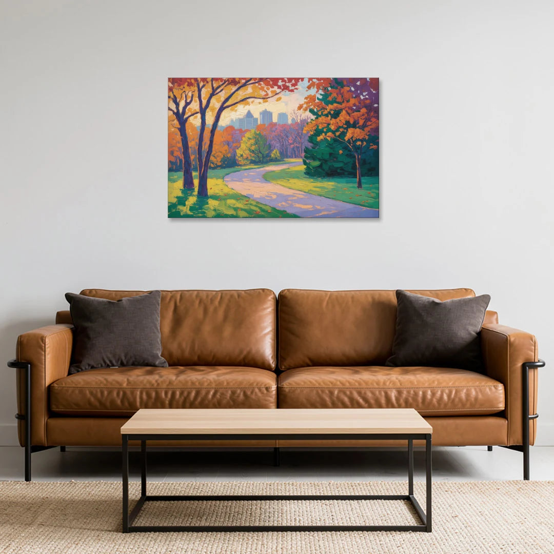 Ottawa Autumn Foliage - Canvas Wall Art - Sofa - 36x24