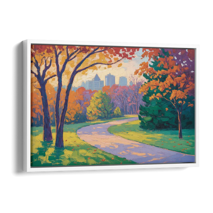 Ottawa Autumn Foliage Side - White Canvas Wall Art