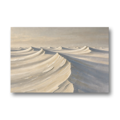 Oversized Neutral Wall Art of Curling Snow Drifts - Canvas Wall Art - Front