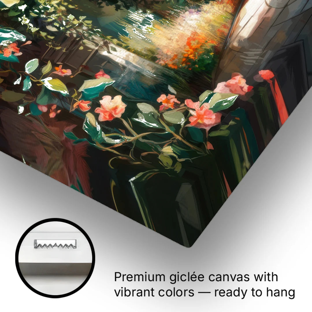 Oxford Botanical Gardens - Canvas Wall Art - Gallery Wrap Corner