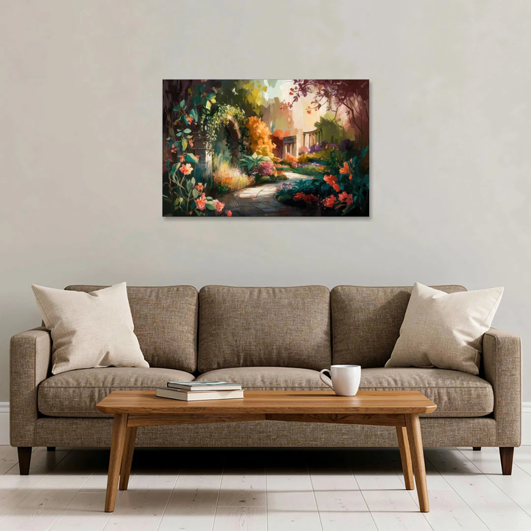 Oxford Botanical Gardens - Canvas Wall Art - Sofa - 36x24