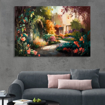 Oxford Botanical Gardens Living Room - Canvas Wall Art