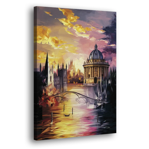 Oxford Cityscape Sunset - Canvas Wall Art