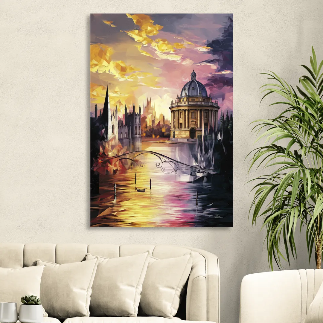 Oxford Cityscape Sunset Sitting Room - Canvas Wall Art