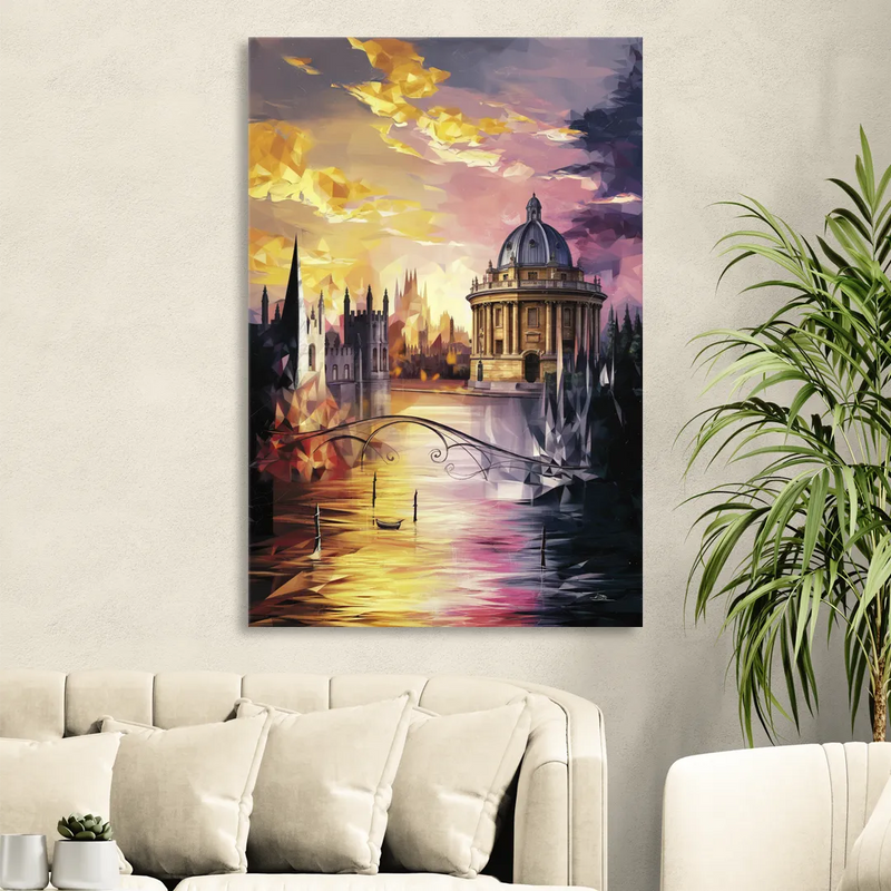 Oxford Cityscape Sunset Sitting Room - Canvas Wall Art