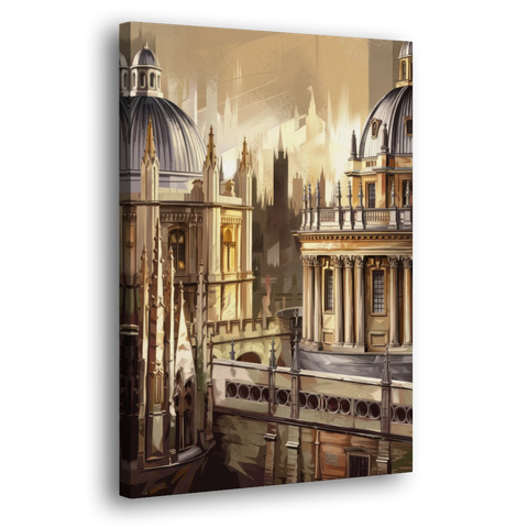 Oxford College Architecture - Canvas Wall Art - Side