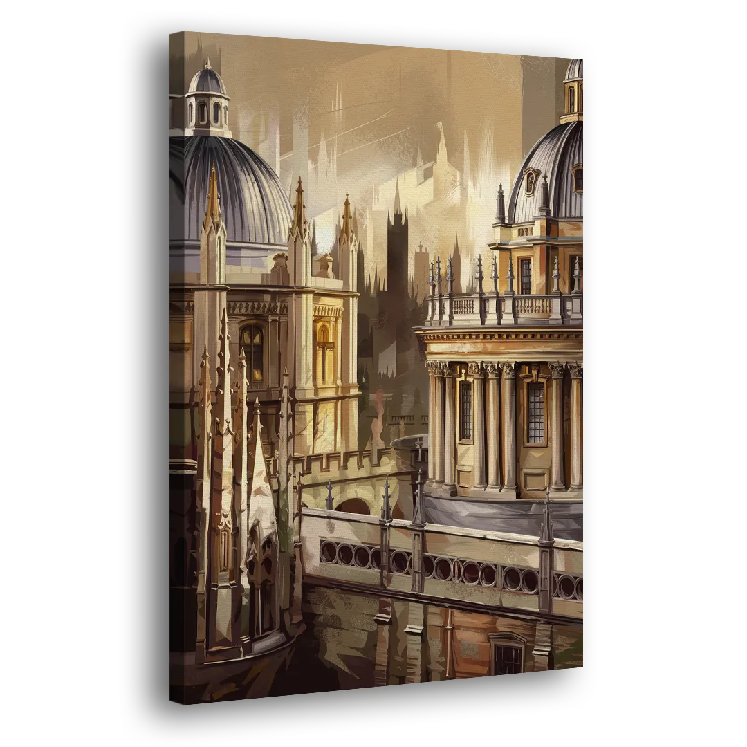 Oxford College Architecture Side - Canvas Wall Art