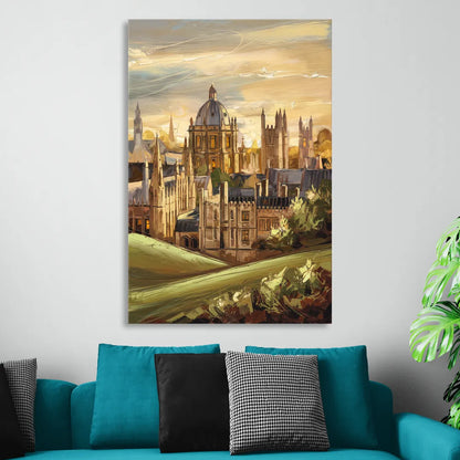 Oxford Dreaming Spires Sitting Room - Canvas Wall Art