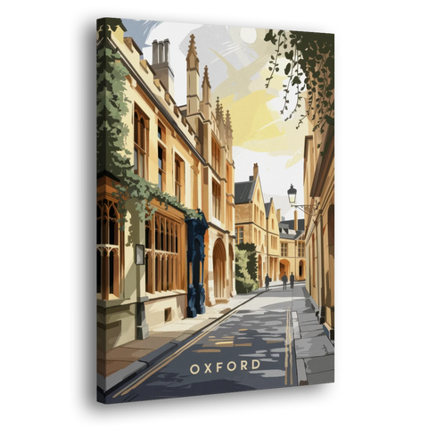 Oxford Historic Streets - Canvas Wall Art - Side