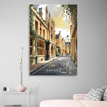 Oxford Historic Streets Sitting Room - Canvas Wall Art
