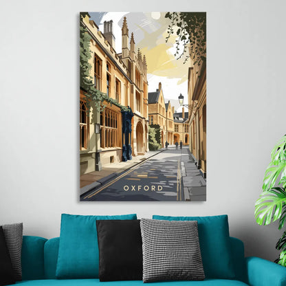 Oxford Historic Streets Living Room - Canvas Wall Art