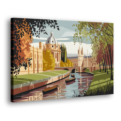 Oxford River Thames View Side - Canvas Wall Art