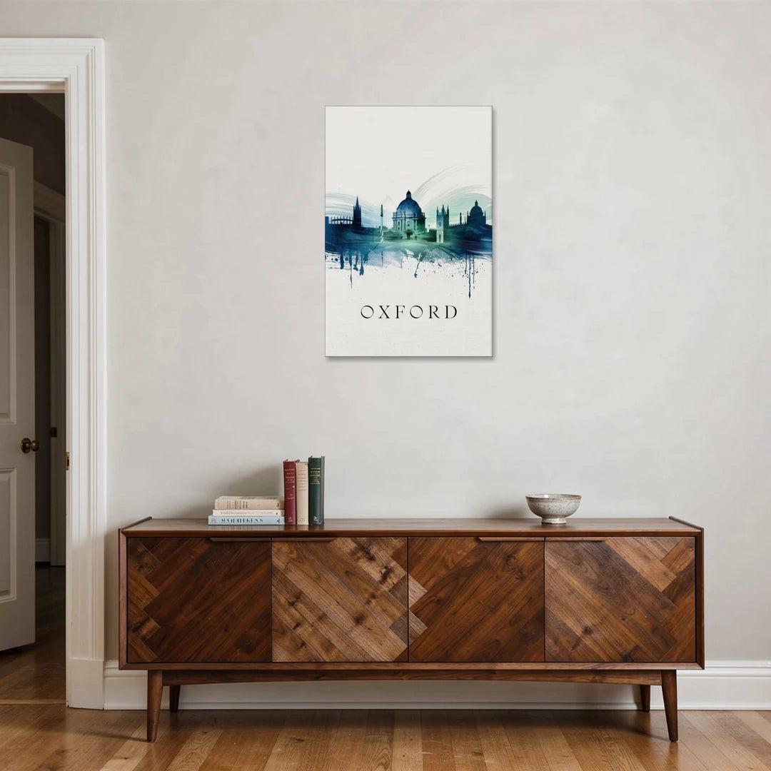Oxford Skyline Panorama - Canvas Wall Art - Coffee Table - 24x36