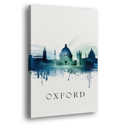 Oxford Skyline Panorama - Canvas Wall Art - Side