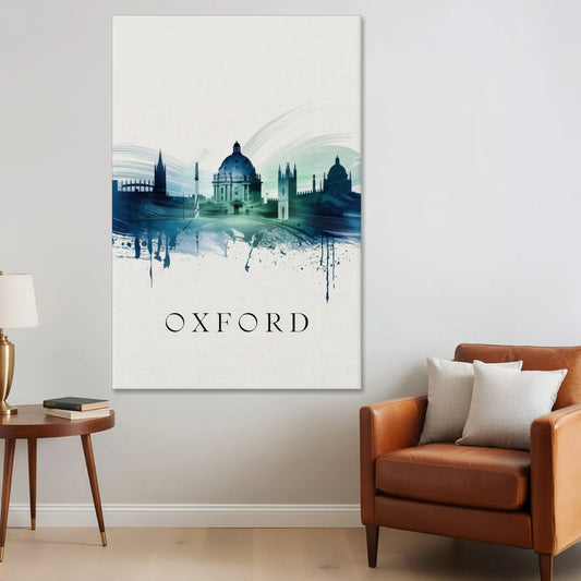Oxford Skyline Panorama - Canvas Wall Art - Sofa - 40x60