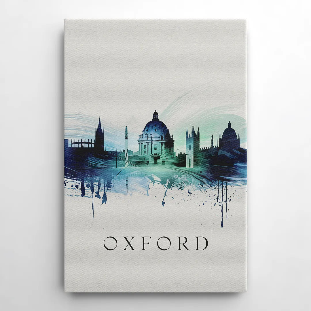 Oxford Skyline Panorama - Canvas Wall Art