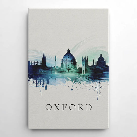 Oxford Skyline Panorama - Canvas Wall Art