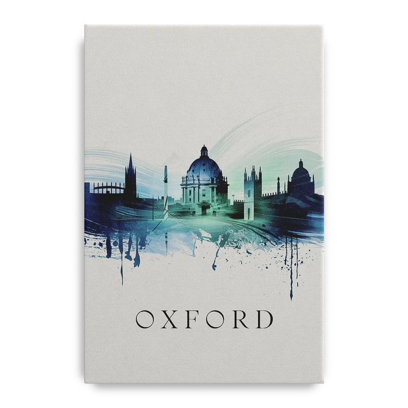Oxford Skyline Panorama Front - Canvas Wall Art