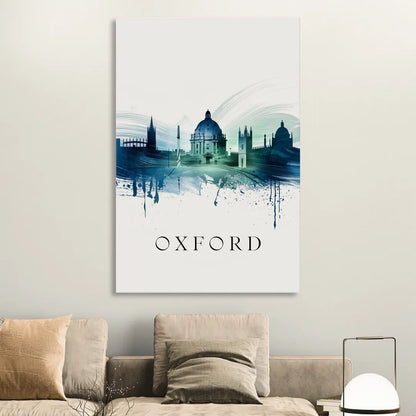 Oxford Skyline Panorama Sitting Room - Canvas Wall Art