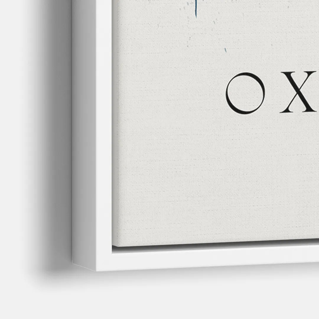 Oxford Skyline Panorama - Close-Up White Frame Canvas