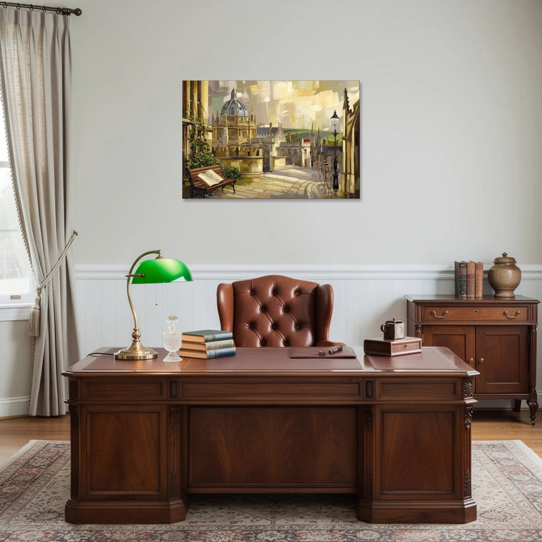 Oxford University Charm - Canvas Wall Art - Office - 36x24