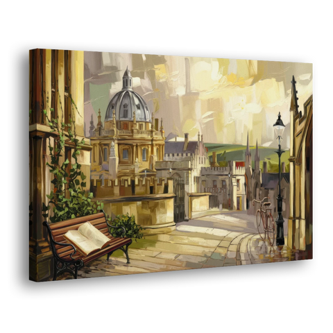 Oxford University Charm - Canvas Wall Art - Side