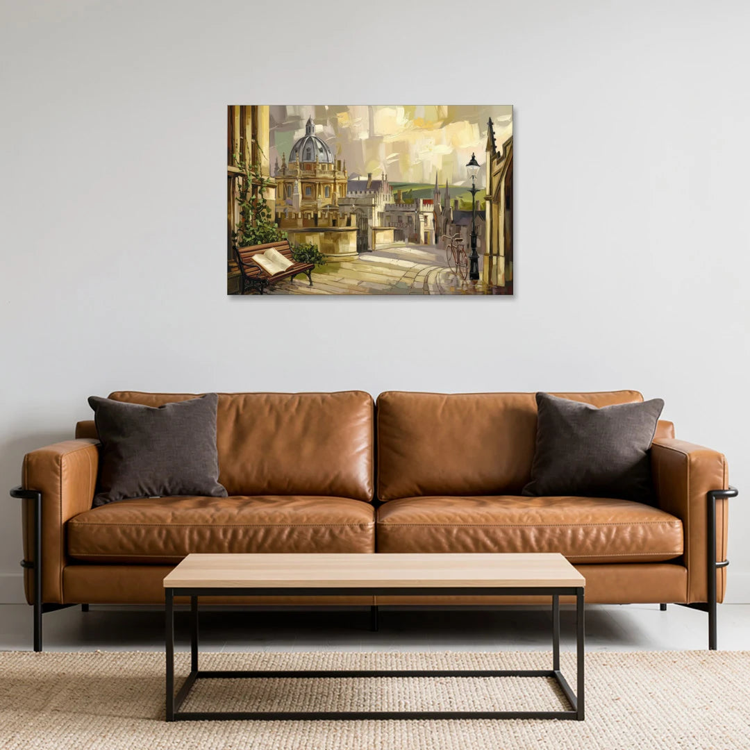 Oxford University Charm - Canvas Wall Art - Sofa - 36x24