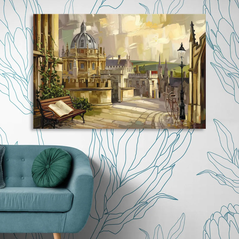 Oxford University Charm Sitting Room - Canvas Wall Art