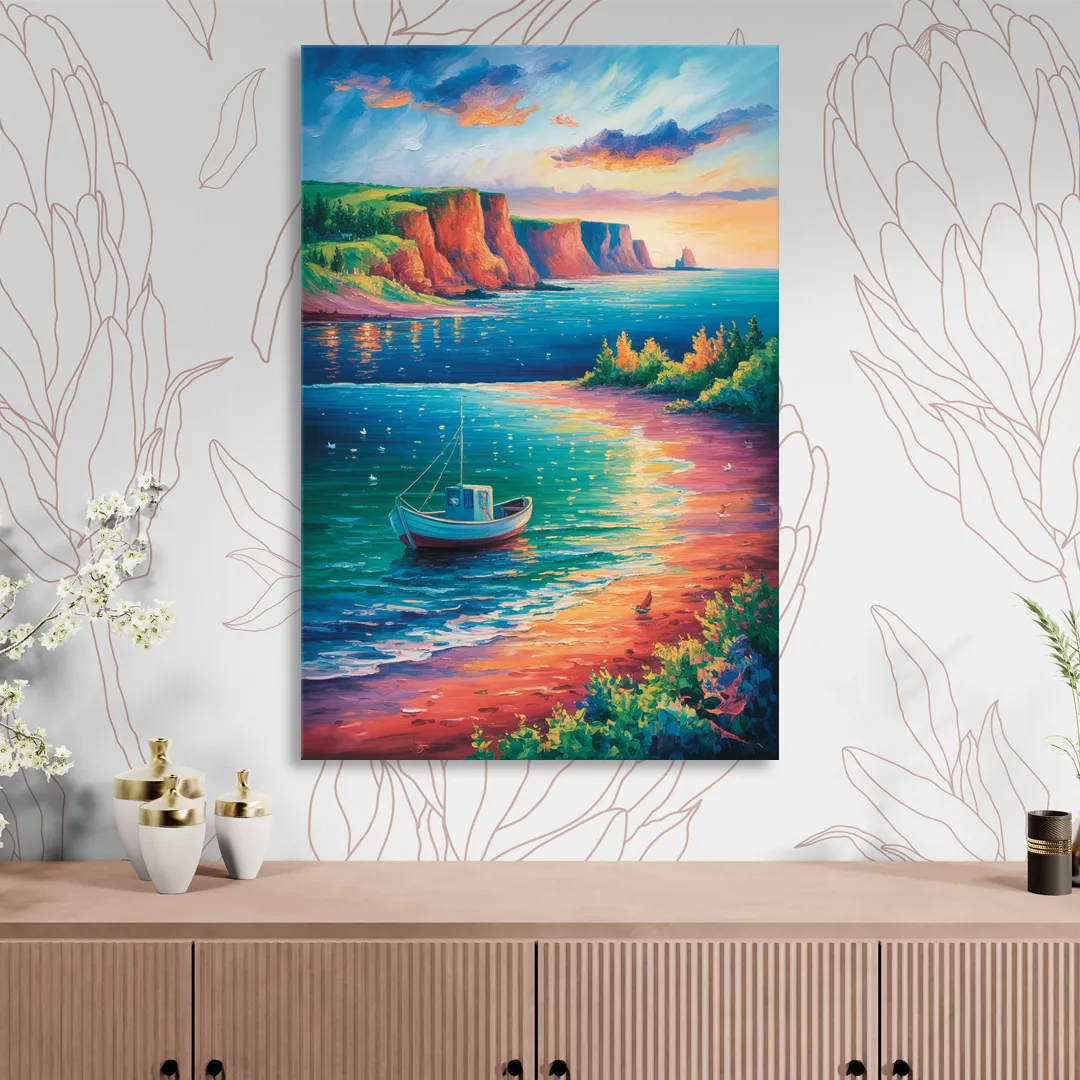 PEI Coastal Charm Sitting Room - Canvas Wall Art