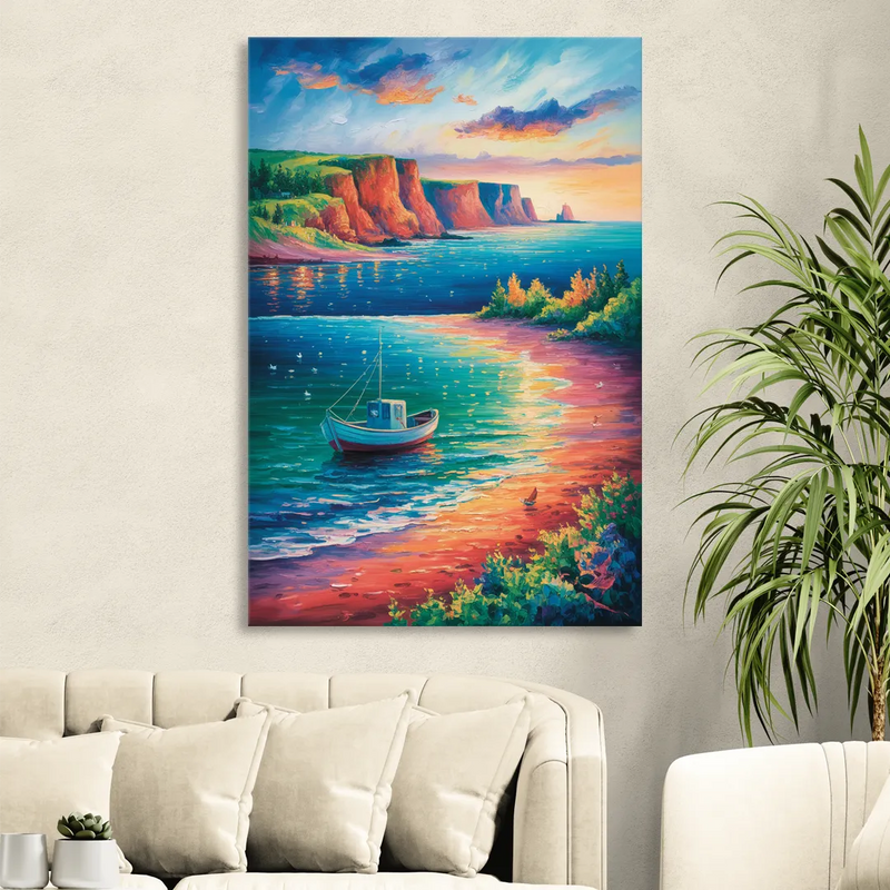 PEI Coastal Charm Living Room - Canvas Wall Art