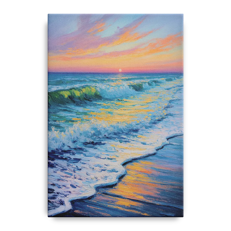 Pacific Shores Sunset Front - Canvas Wall Art