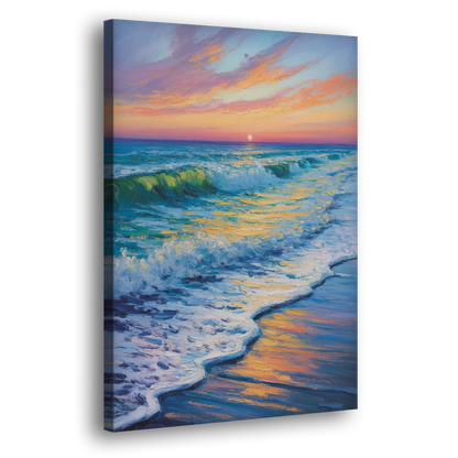 Pacific Shores Sunset Side - Canvas Wall Art