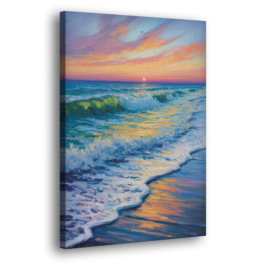 Pacific Shores Sunset Side - Canvas Wall Art