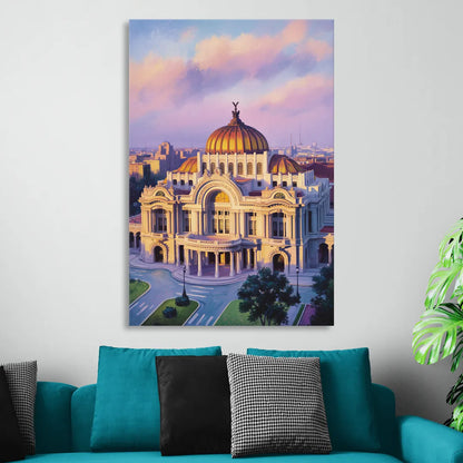 Palacio de Bellas Artes Living Room - Canvas Wall Art