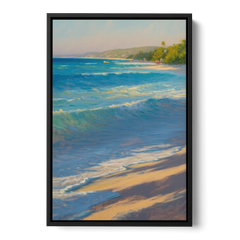 Palancar Beach Waters - Black Framed Canvas Wall Art - Front