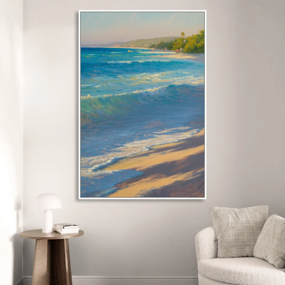 Palancar Beach Waters Sitting Room - White Canvas Wall Art