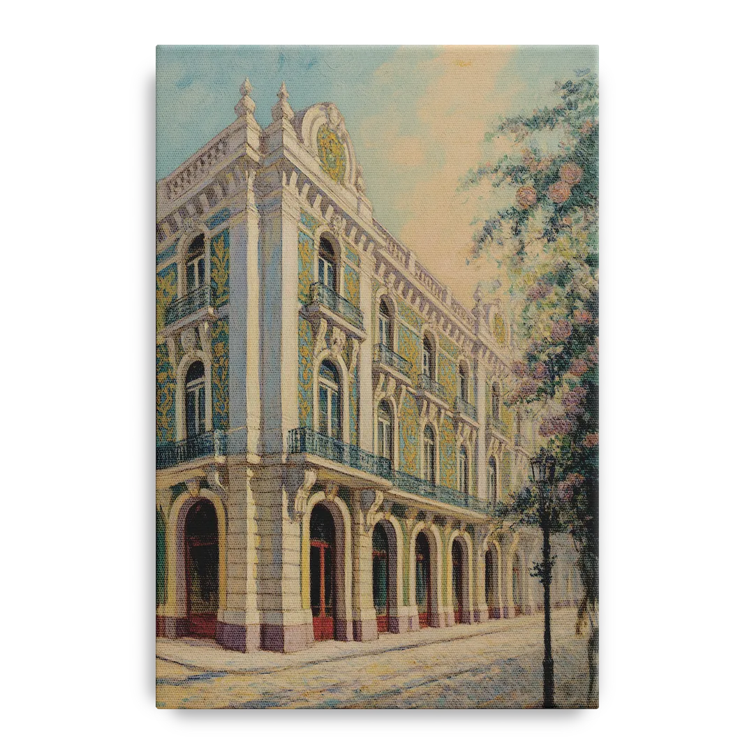 Palácio da Bolsa Elegance Front - Canvas Wall Art