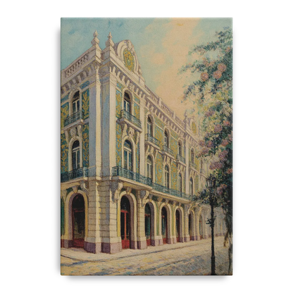 Palácio da Bolsa Elegance Front - Canvas Wall Art