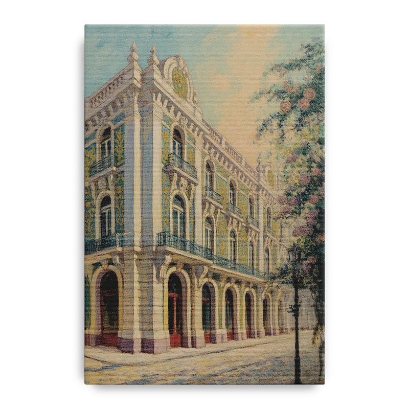 Palácio da Bolsa Elegance Front - Canvas Wall Art