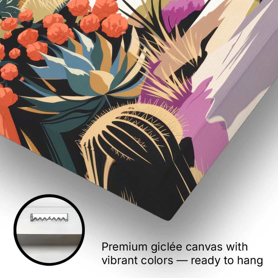 Palm Springs Desert Bloom - Canvas Wall Art - Gallery Wrap Corner