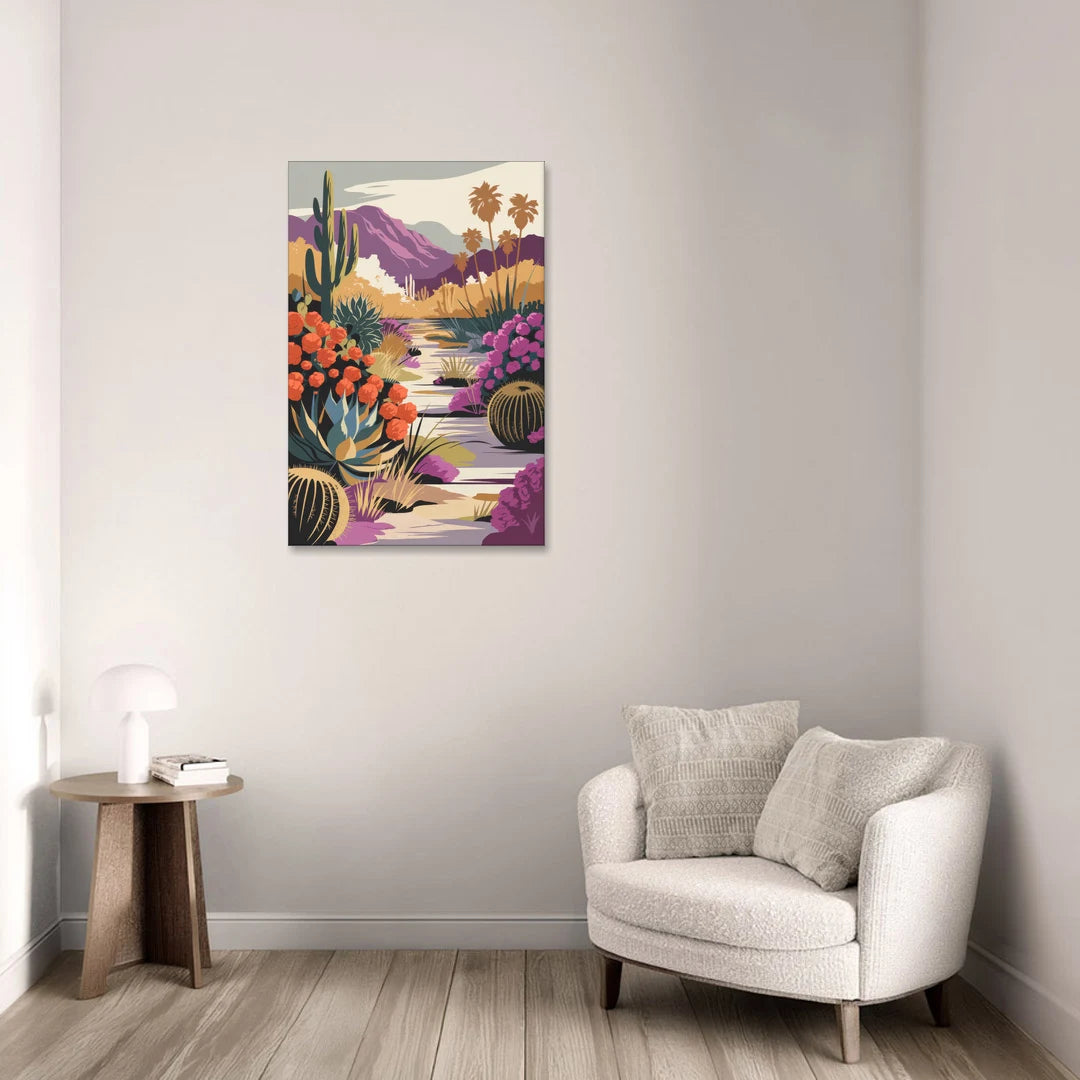 Palm Springs Desert Bloom - Canvas Wall Art - Sofa - 24x36