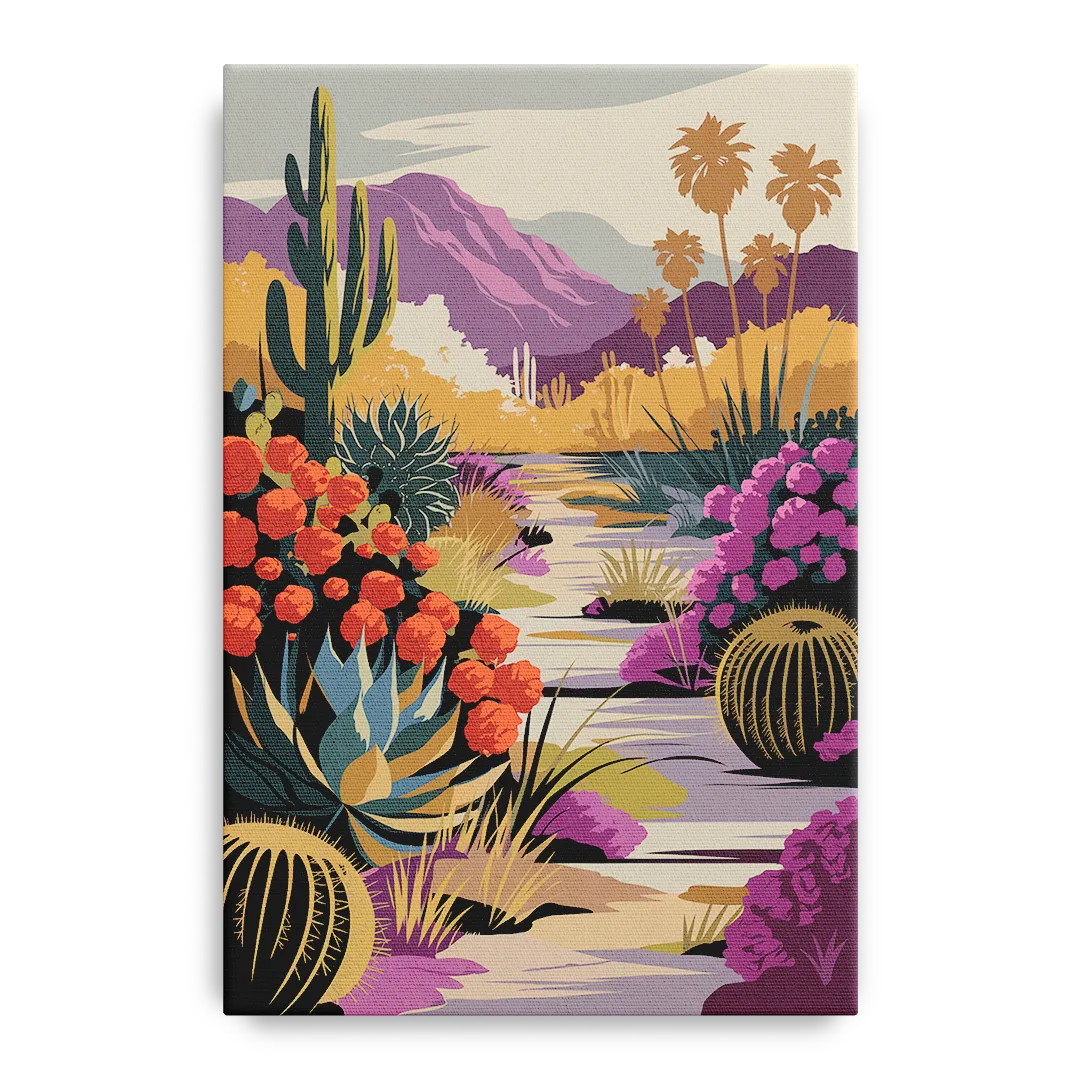 Palm Springs Desert Bloom Front - Canvas Wall Art