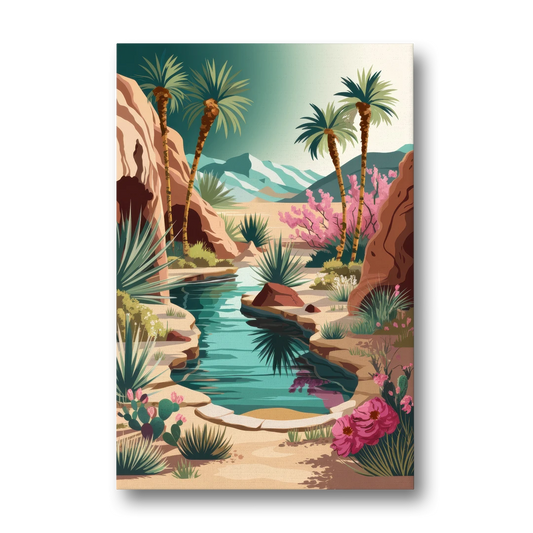 Palm Springs Desert Oasis - Canvas Wall Art - Front
